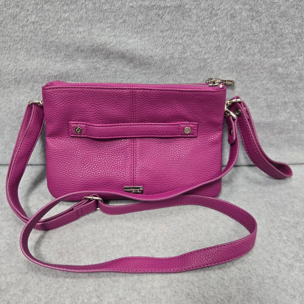 Jewell By Thirty One Magenta Pebbled Crossbody bag